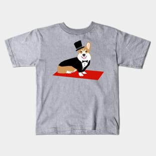 Red Carpet Corgi Kids T-Shirt